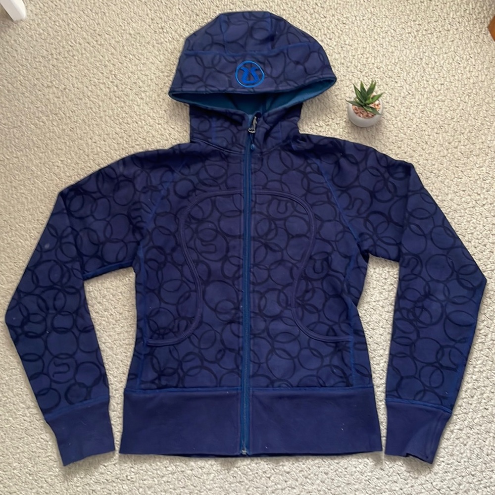 Lululemon remix scuba hoodie *reversible* navy pattern